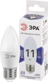 Лампа диодная свеча 11Вт Е27 6000К 880Лм Эра