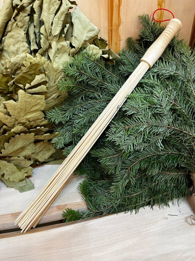 Веник бамбуковый массажный (60 см), 1 шт